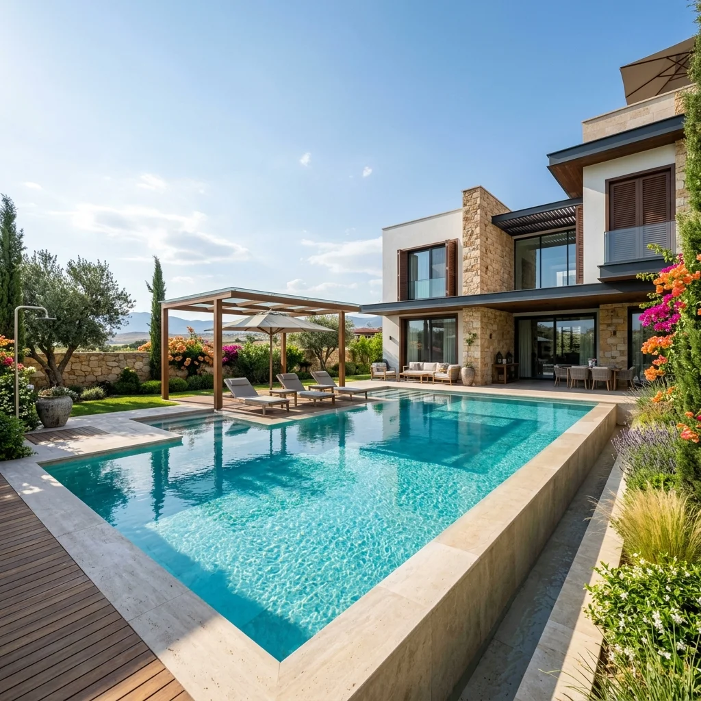 Konya Havuz Yapımı - Modern Lüks Villa Havuzu Tasarımı ve Anahtar Teslim İnşaat Projesi